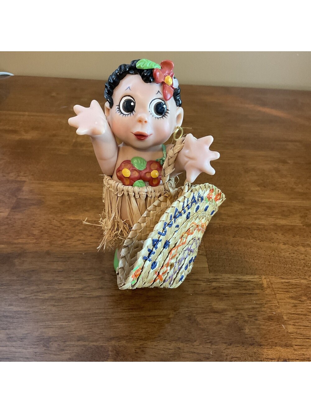 1997 TINY TUMMIES TRAVELER HAWAIIAN HULU GIRL BY PAT KOLESAR COLLECTIBLE DOLL